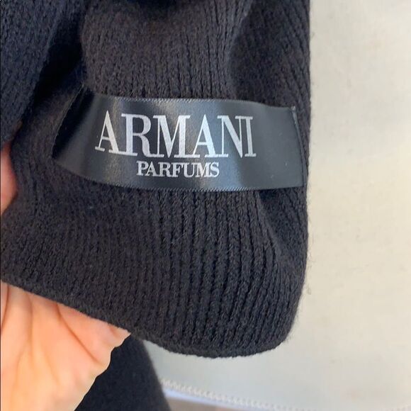 Men/Women’s Black Armani Parfums Black Scarf - Picture 3 of 3